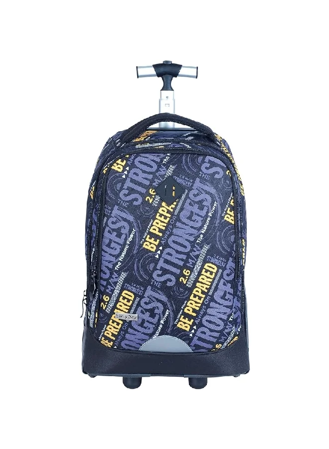 MARVEL 3-Piece Printed Big Wheel Trolley Bag Set Blue and Yellow 51 x 22 x 31 cm FKEDS3-02205